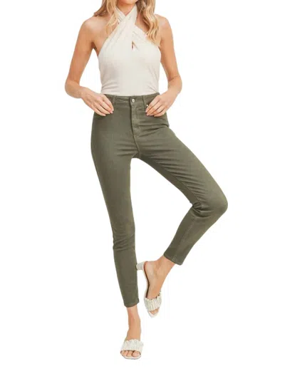 JUST BLACK DENIM MODERN SKINNY JEANS IN OLIVE