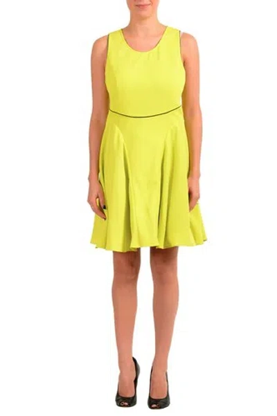 JUST CAVALLI JUST CAVALLI DAMEN HELLGELB PASSEND & AUSGESTELLT ÄRMELLOSES KLEID