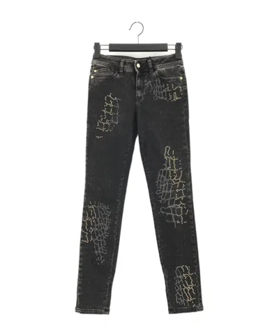 JUST CAVALLI FIVE-POCKET USED DENIM PANTS