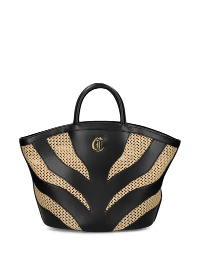 JUST CAVALLI LOGO-PLAQUE TOTE BAG