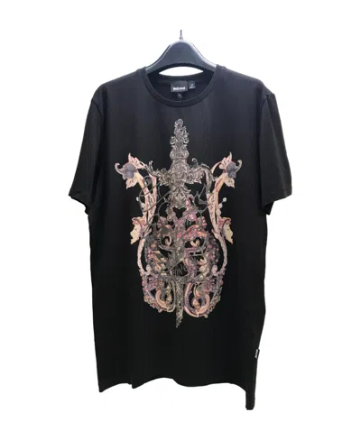 JUST CAVALLI LOGO T-SHIRT WITH ROUND NECK