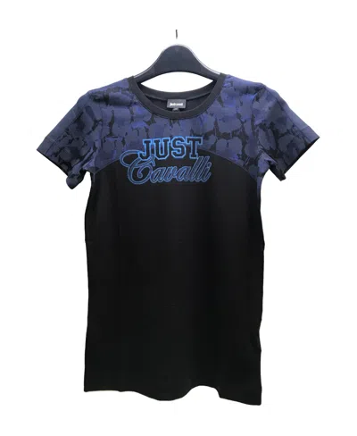JUST CAVALLI LOGO T-SHIRT WITH ROUND NECK