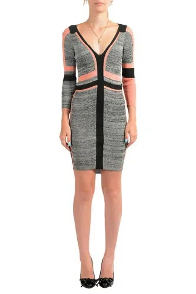 JUST CAVALLI JUST CAVALLI MEHRFARBIG 3/4 ÄRMEL DAMEN STRETCH BODYCON KLEID XS S M L XL