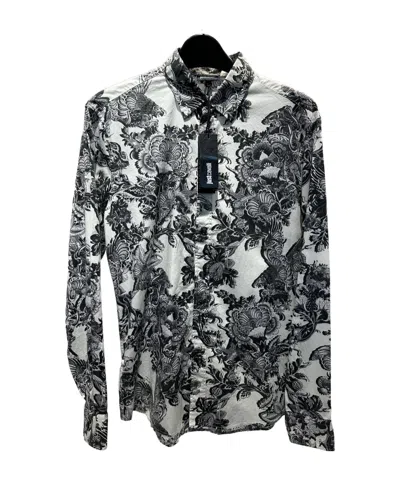 JUST CAVALLI PATTERN PRINTED LONG-SLEEVED SHIRT