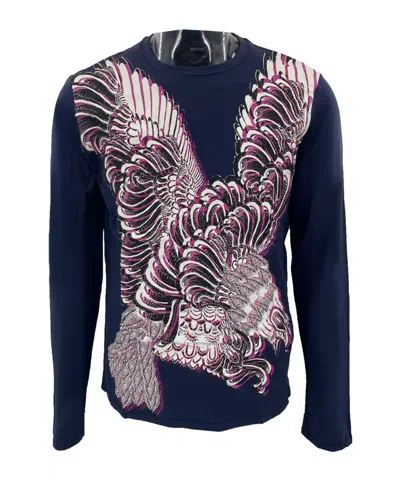 JUST CAVALLI PATTERN PRINTED LONG-SLEEVED T-SHIRT