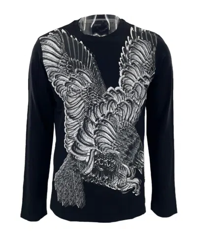 JUST CAVALLI PATTERN PRINTED LONG-SLEEVED T-SHIRT