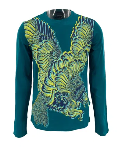 JUST CAVALLI PATTERN PRINTED LONG-SLEEVED T-SHIRT