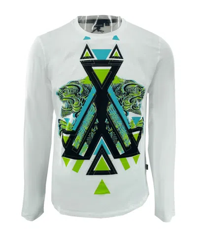 JUST CAVALLI PATTERN PRINTED LONG-SLEEVED T-SHIRT
