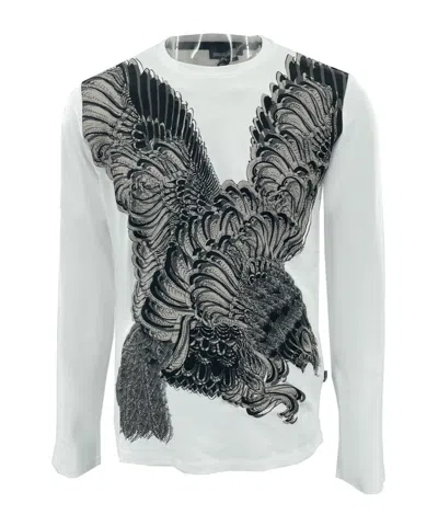 JUST CAVALLI PATTERN PRINTED LONG-SLEEVED T-SHIRT