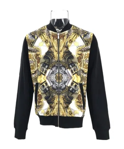 JUST CAVALLI PRINTED LONG-SLEEVED BASEBALL JACKET