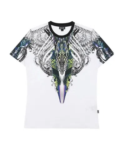 JUST CAVALLI PRINTED T-SHIRT WITH ROUND NECK