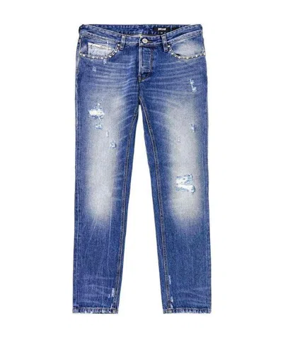 JUST CAVALLI RIPPED JEANS WITH DETAILS