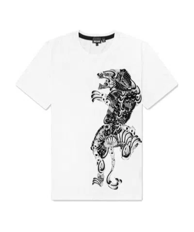 JUST CAVALLI SHORT-SLEEVED T-SHIRT WITH ROUND NECK