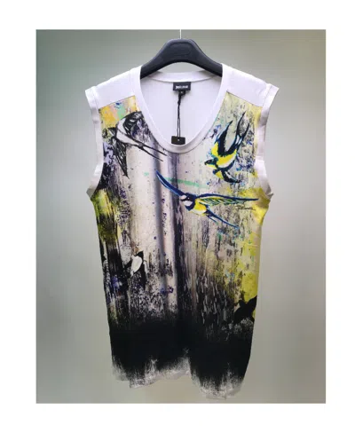 JUST CAVALLI SLEEVELESS T-SHIRT WITH ROUND NECK