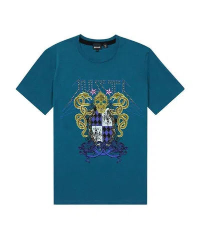 JUST CAVALLI T-SHIRT WITH ROUND NECK AND SHORT SLEEVES