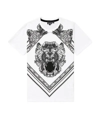 JUST CAVALLI T-SHIRT WITH ROUND NECK AND SHORT SLEEVES