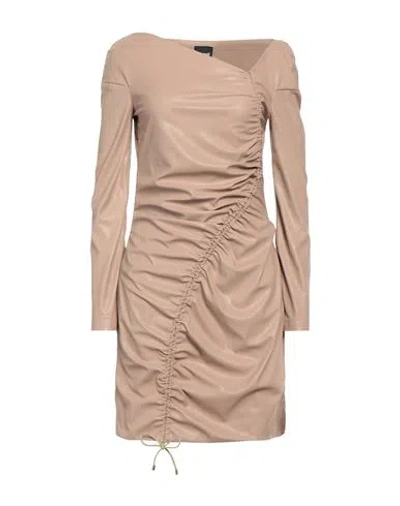 JUST CAVALLI JUST CAVALLI WOMAN MINI DRESS BLUSH SIZE 4 POLYESTER, POLYURETHANE COATED