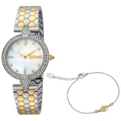 JUST CAVALLI JUST CAVALLI WOMENS SET MOTHER OF PEARL DIAL WATCH - JC1L159M0085