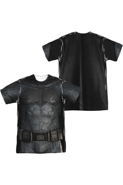 JUSTICE LEAGUE MOVIE BATMAN UNIFORM (FRONT/BACK PRINT) SHORT SLEEVE ADULT POLY CREW TEE / T-SHIRT