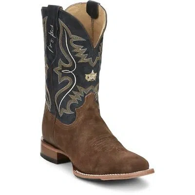 JUSTIN BOOTS JUSTIN MEN'S GR8015 DILLON 11" WAXY TAN (BROWN) SQUARE TOE WESTERN WORK BOOTS