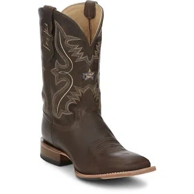 JUSTIN BOOTS JUSTIN MEN'S GR8016 DILLON 11" DARK ESPRESSO (BROWN) SQUARE TOE WESTERN BOOTS