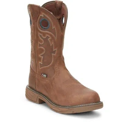 JUSTIN BOOTS JUSTIN MEN'S SE4334 RUSH 11" BARLEY BROWN NANO COMPOSITE TOE WATERPROOF BOOTS