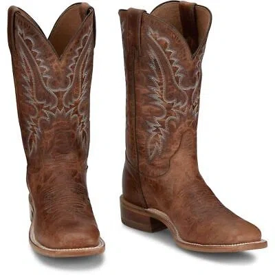 JUSTIN BOOTS JUSTIN WOMEN'S BR539 PEYTON 11" AMBER (BROWN) SQUARE TOE WESTERN MID-CALF BOOTS