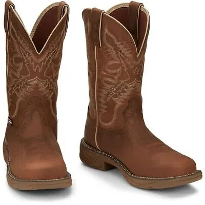 JUSTIN BOOTS JUSTIN WOMEN'S SE4352 TAN/RUSTIC NANO COMPOSITE TOE ELECTRICAL HAZARD WORK BOOTS