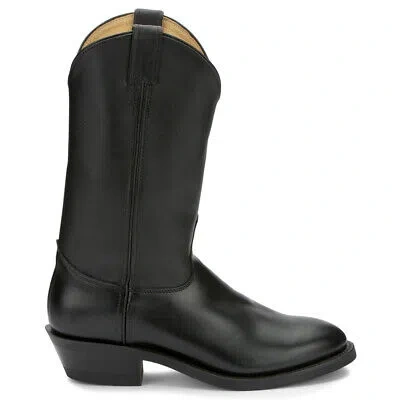 JUSTIN BOOTS JUSTIN BOOTS TOBIAS ROUND TOE COWBOY MENS BLACK CASUAL BOOTS 3040