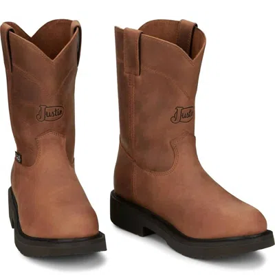 JUSTIN MEN'S ROUND-UP 10 IN AGED BARK