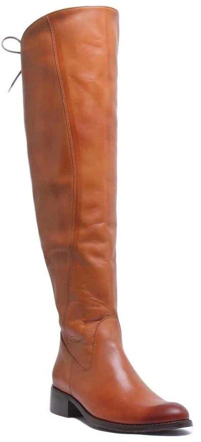 JUSTINREESS ENGLAND JUSTINREESS ENGLAND ZARA DAMEN LEDER KNIEHOHE REITSTIEFEL GRÖSSE EU 3 - 8