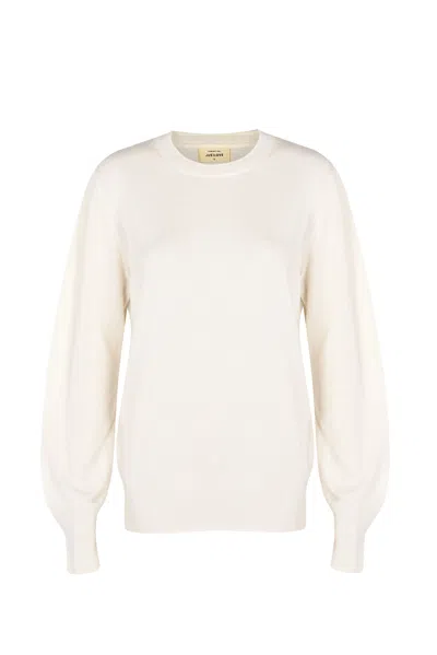 JUSTLOVE WOMEN'S FIRST LOVE CREWNECK OFFWHITE