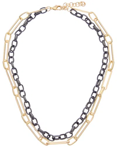 JUVELL JUVELL 18K PLATED DOUBLE ROW LINK NECKLACE