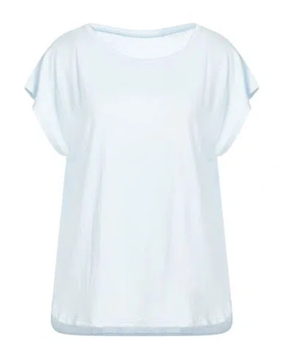 JUVIA JUVIA WOMAN T-SHIRT SKY BLUE SIZE XS COTTON, VISCOSE