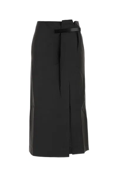 JW ANDERSON JW ANDERSON GRAPHITE VISCOSE BLEND SKIRT
