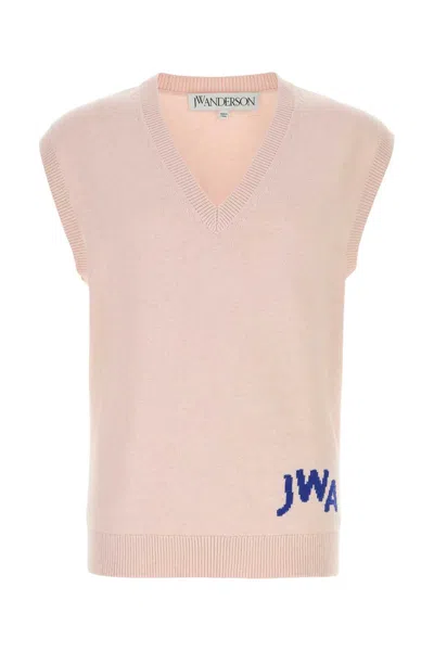 JW ANDERSON JW ANDERSON PASTEL PINK COTTON BLEND VEST
