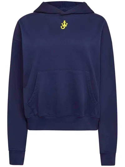 JW ANDERSON ANCHOR-EMBROIDERED HOODIE