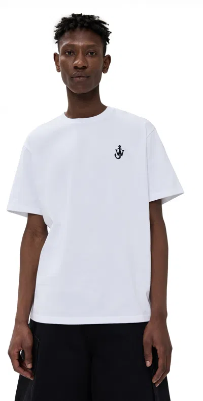 JW ANDERSON ANCHOR EMBROIDERY TEE WHITE