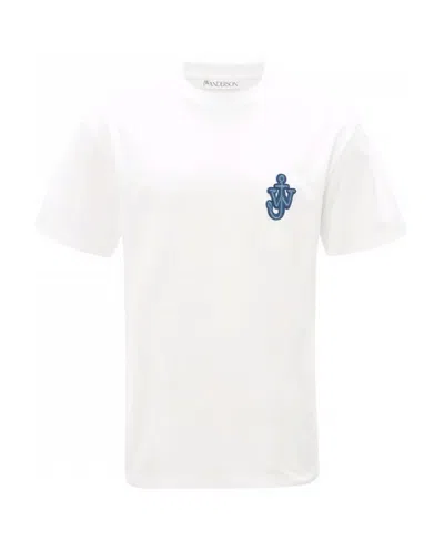 JW ANDERSON JW ANDERSON LOGO EMBROIDERED CREWNECK T-SHIRT
