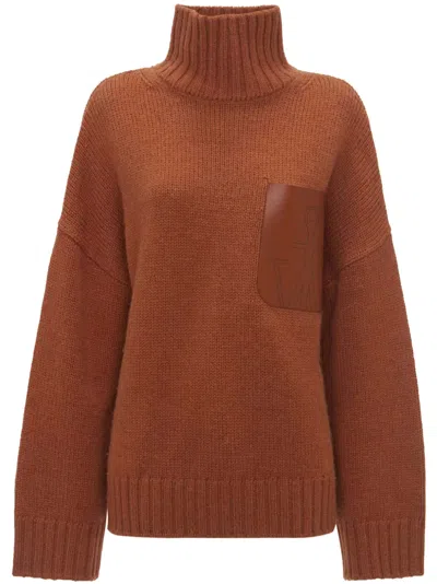 JW ANDERSON ANCHOR-LOGO RIBBED-KNIT JUMPER