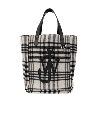 JW ANDERSON JW ANDERSON CHECKERED LOGO PATCH TOTE BAG
