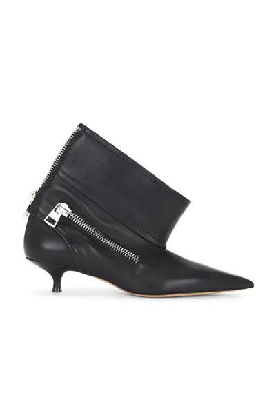 JW ANDERSON BIKER KITTEN HEEL BOOT BLACK