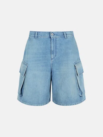 JW ANDERSON 'CARGO' BERMUDA SHORTS IN LIGHT BLUE DENIM