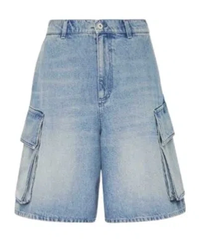 JW ANDERSON JW ANDERSON WIDE LEG CARGO DENIM SHORTS