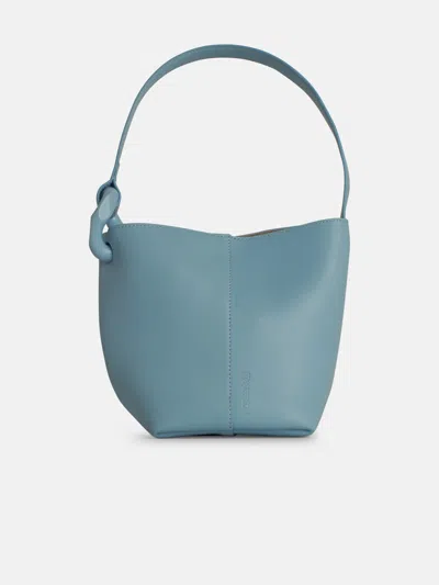 JW ANDERSON 'CORNER' BUCKET BAG IN LIGHT BLUE LEATHER