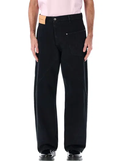 JW ANDERSON JW ANDERSON COTTON TWISTED WORKWEAR DENIM PANTS