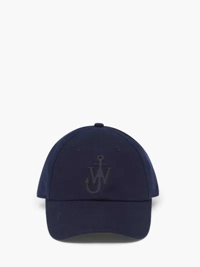 JW ANDERSON JW ANDERSON DENIM BASEBALL CAP WITH ANCHOR LOGO