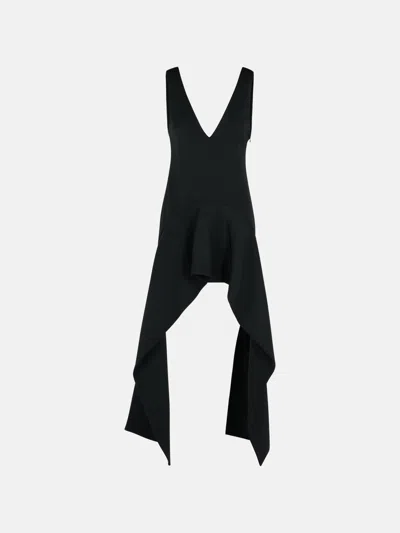 JW ANDERSON 'DRAPED' BLACK POLYESTER BLEND DRESS