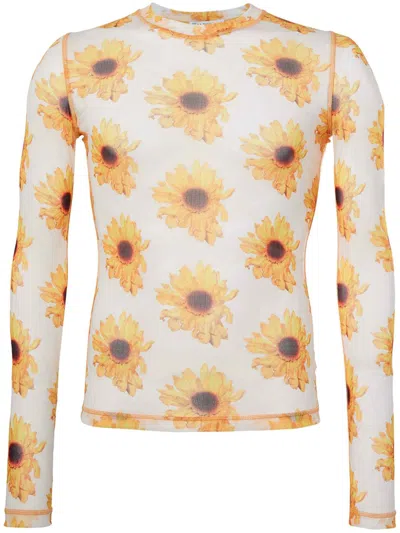 JW ANDERSON FLORAL-PRINT SHEER TOP