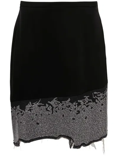 JW ANDERSON GLITTER-DETAIL ASYMMETRIC SKIRT